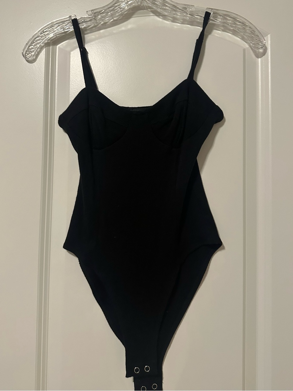 Forever 21 Black Ribbed Bustier-Style Bodysuit - Picture 3 of 4